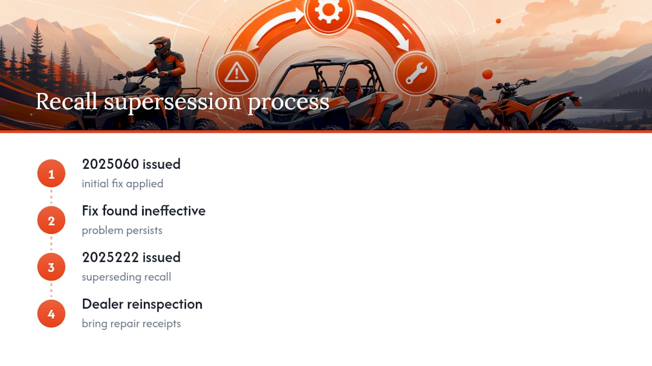 Recall supersession and reinspection process