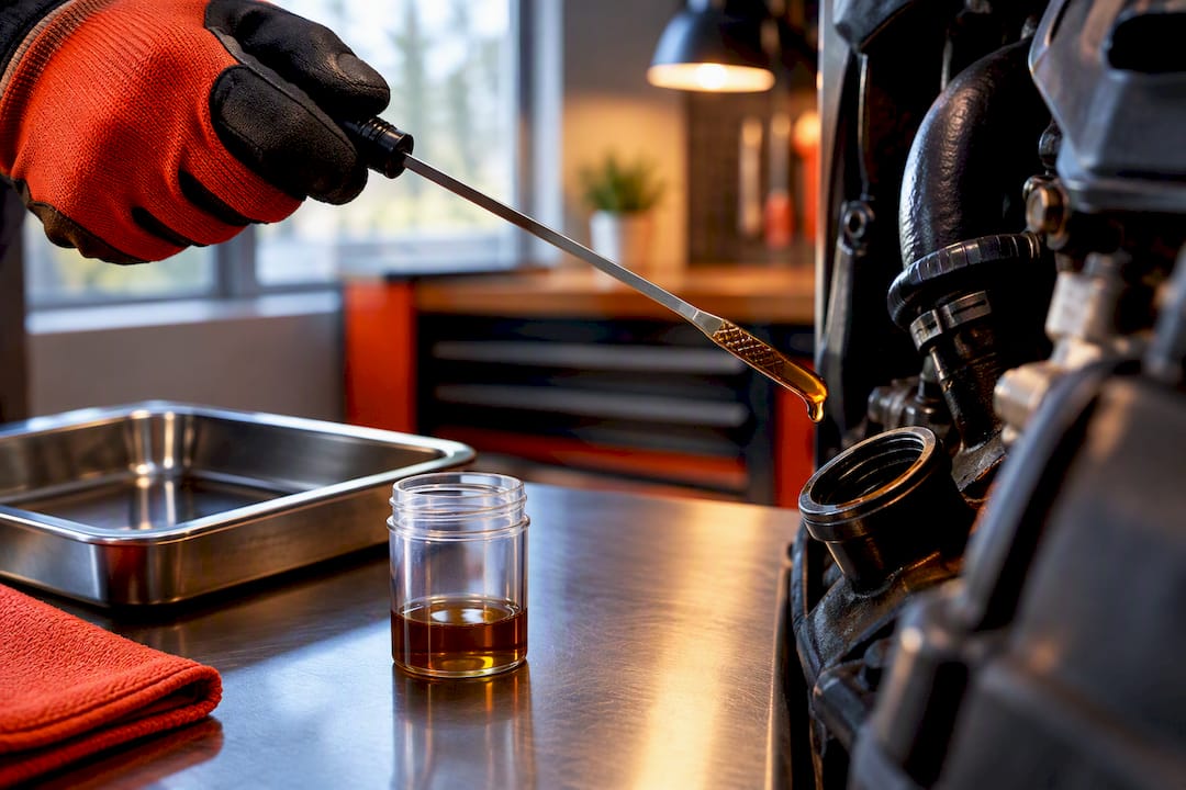 Dipstick oil check for used ATV