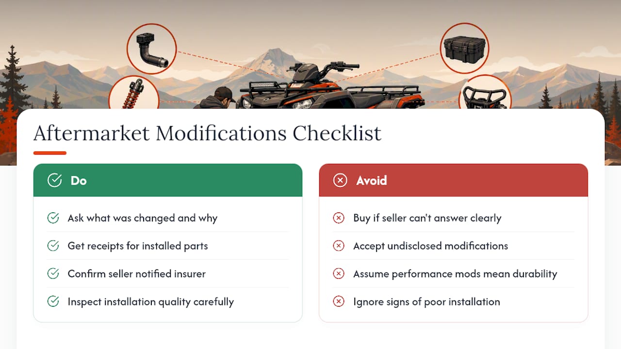 Checking Aftermarket Modifications Before You Commit — overview diagram