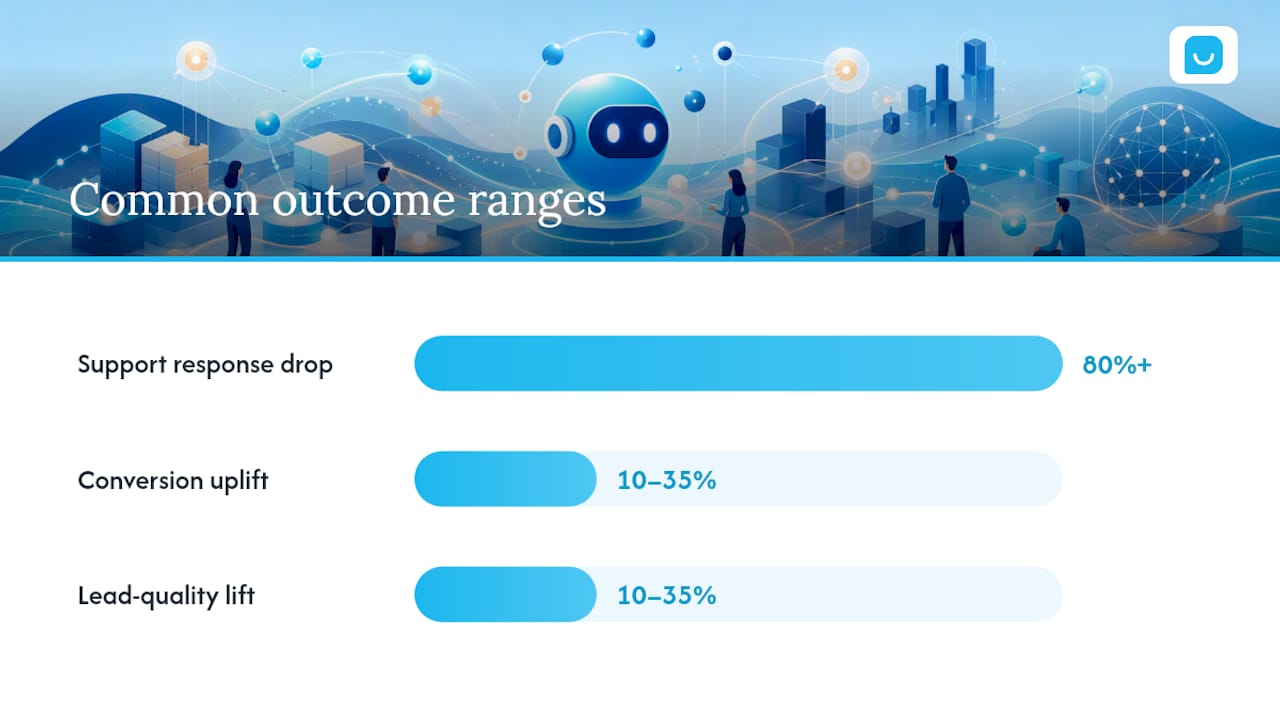 What These Chatbot Case Studies Have in Common — overview diagram