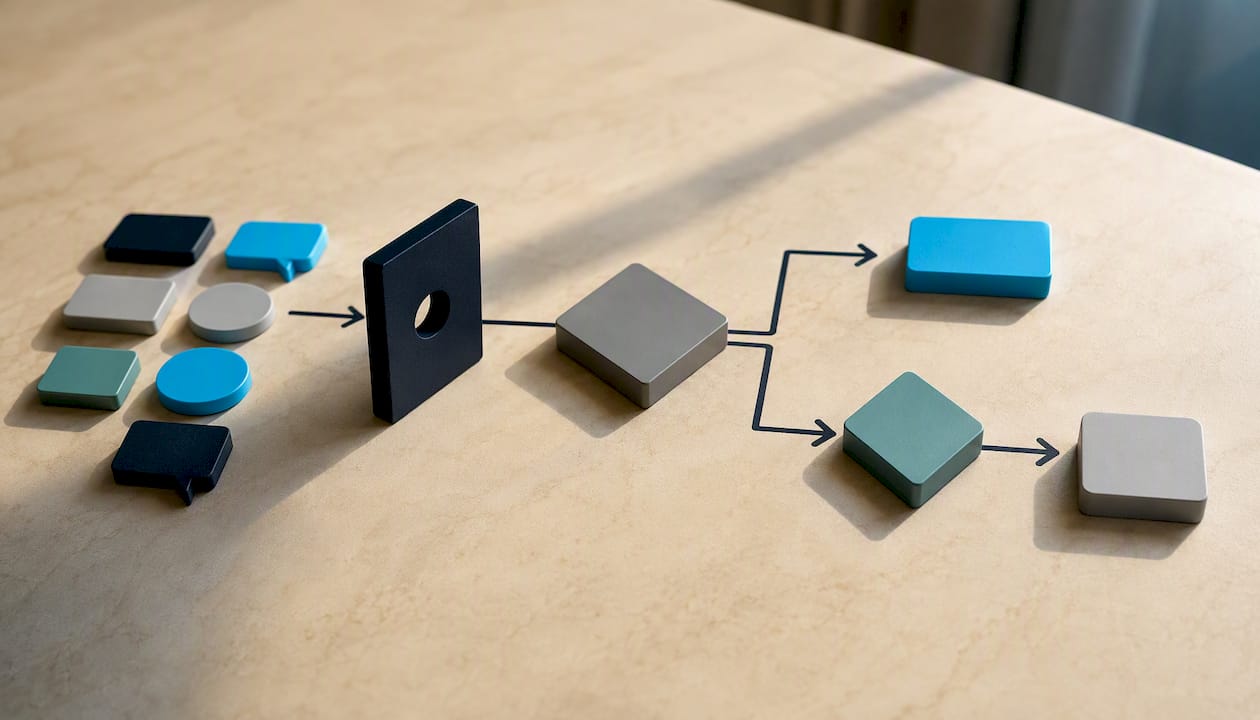 Illustrated chatbot language fallback decision flow