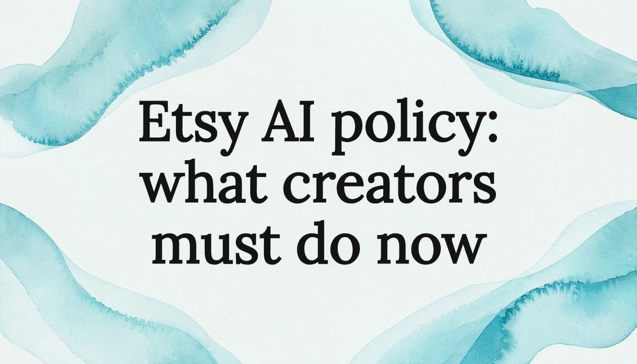 Etsy AI policy: what creators must do now