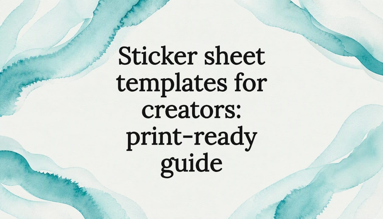 Sticker sheet templates for creators: print-ready guide