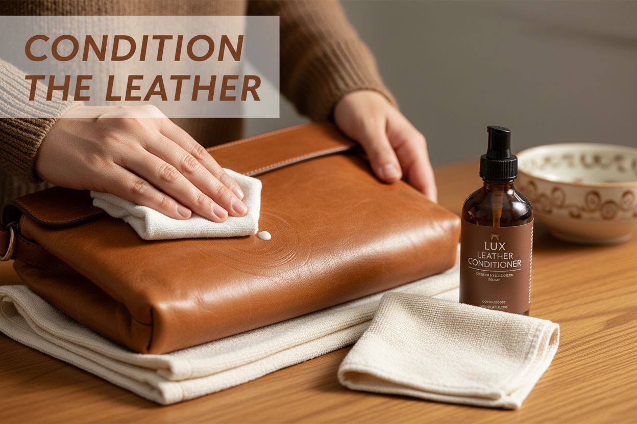 leather purse conditioning process