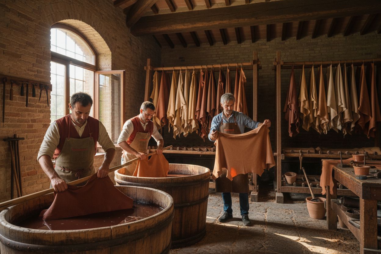 Tuscan leather tanning