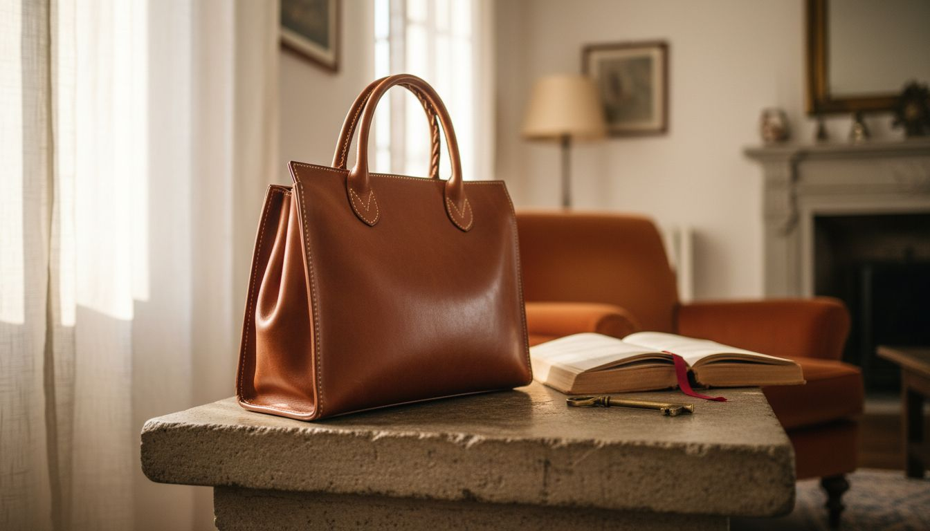 Close-up of Boldrini bag style in use
