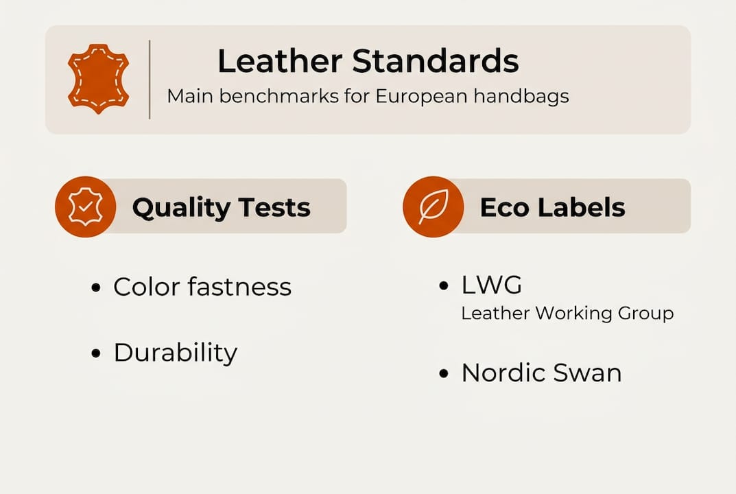 Infographic showing main European leather standards