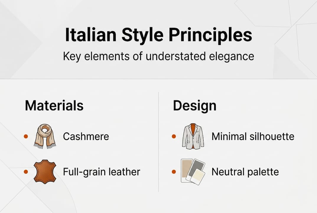 Infographic outlines key Italian style principles