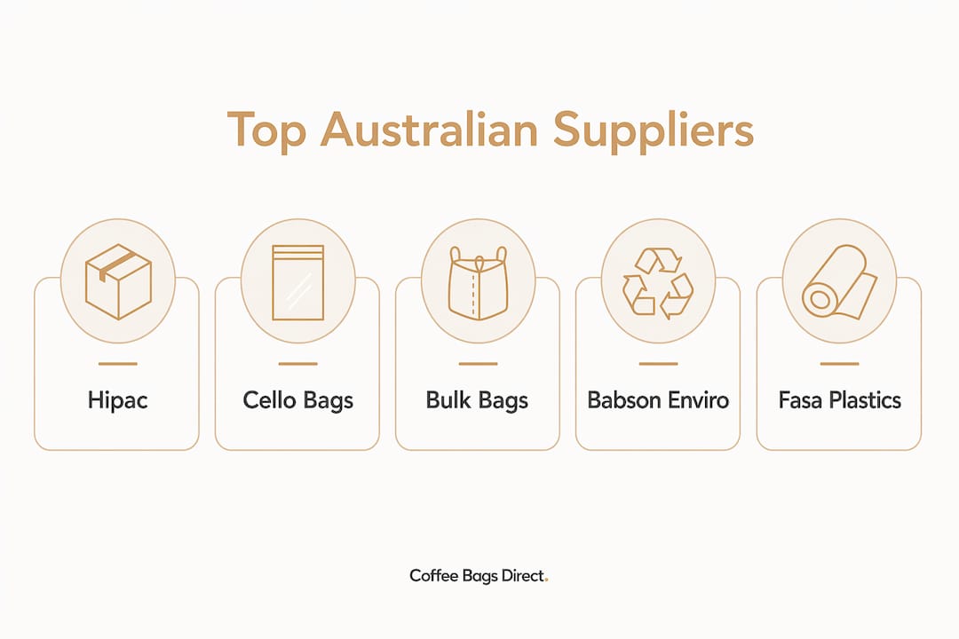 Infographic showing ranking of Australian sample bag suppliers