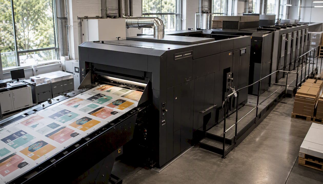 Digital printing press producing variable data packaging