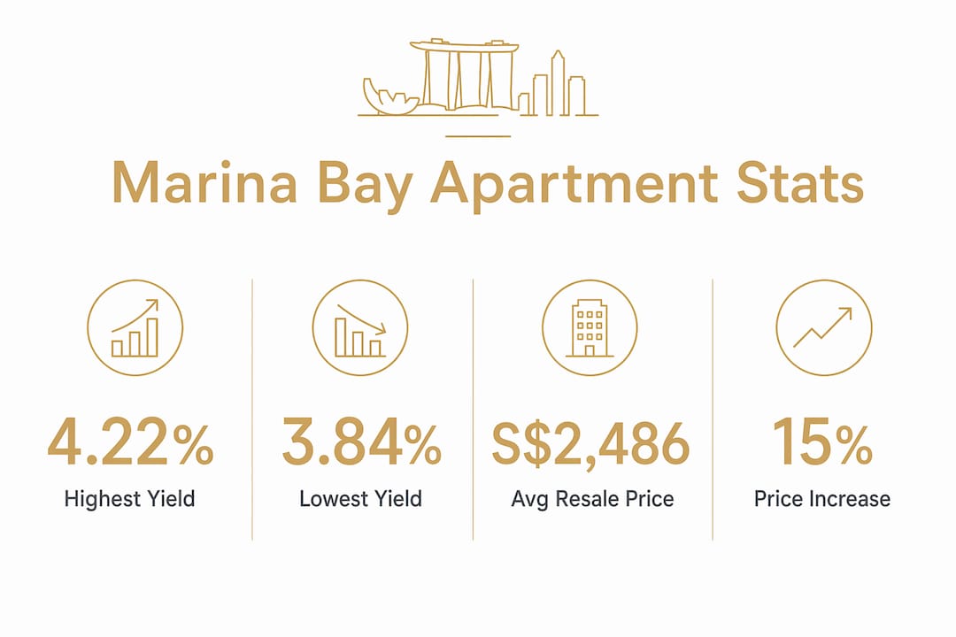 Infographic showing rental yields and resale prices