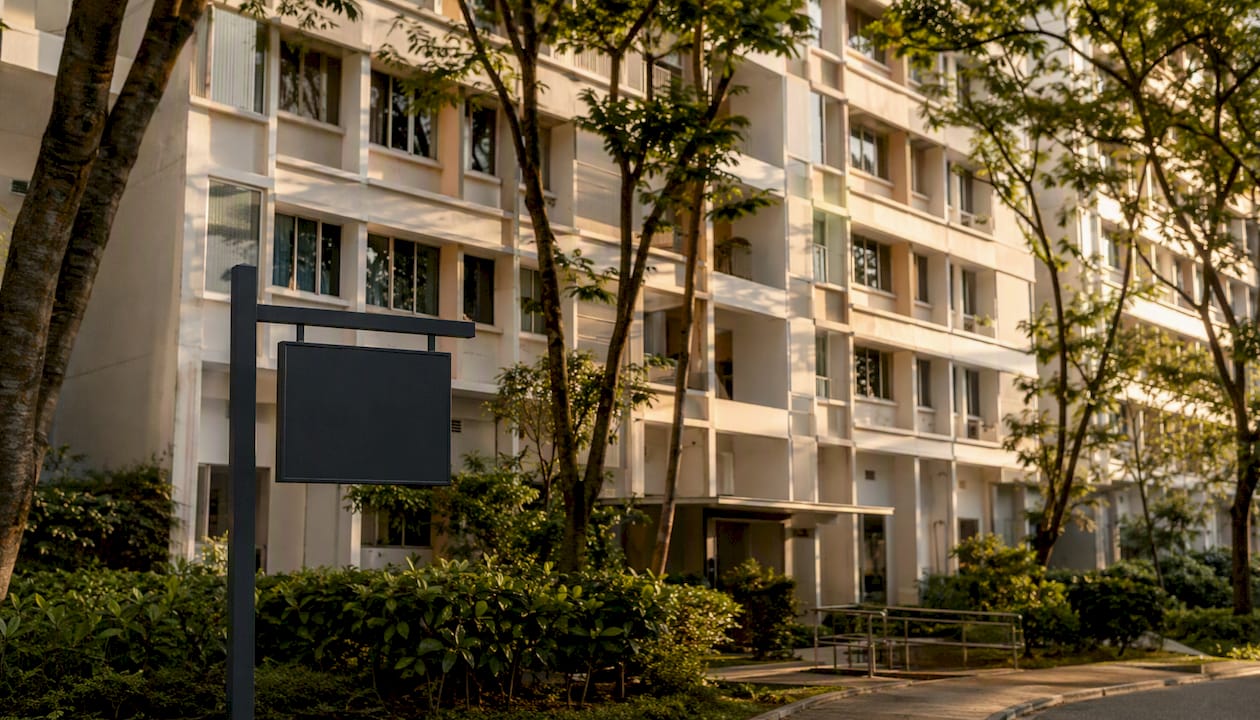 Exterior of Singapore HDB flat for sale