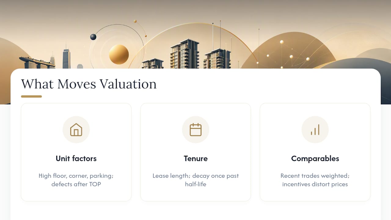 What Actually Moves a New-Launch Valuation — overview diagram