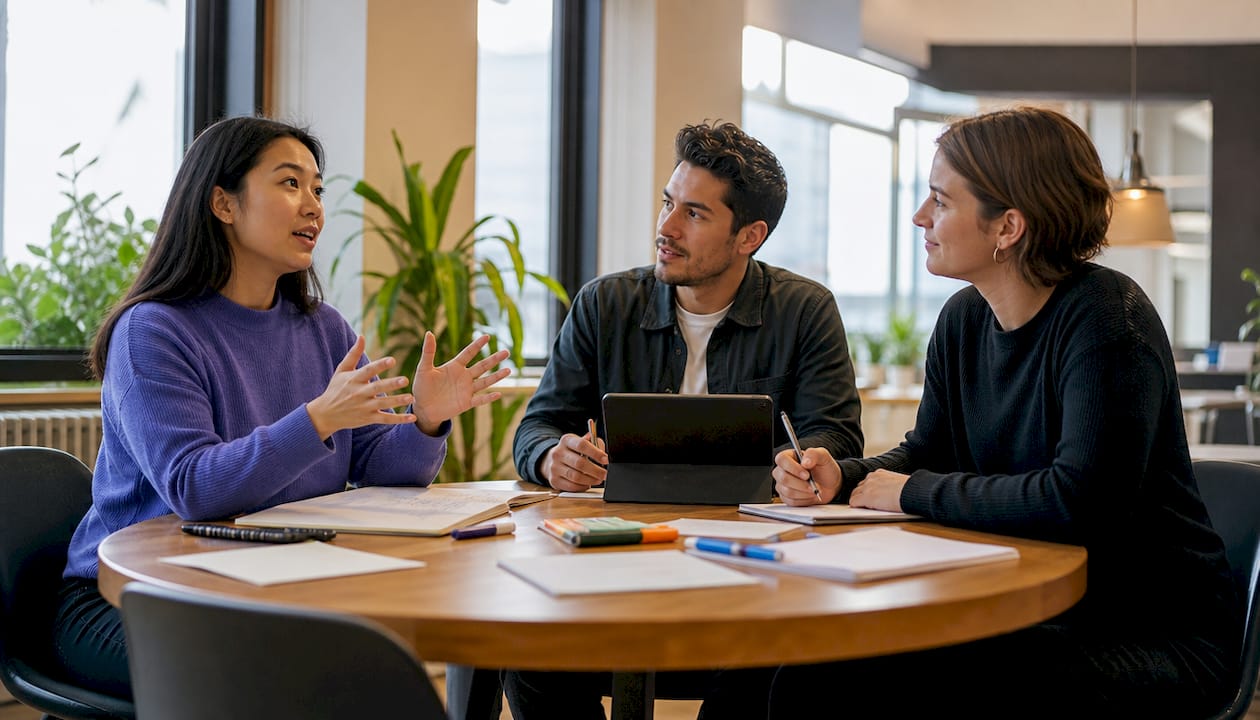 Team discussing SaaS onboarding checklist