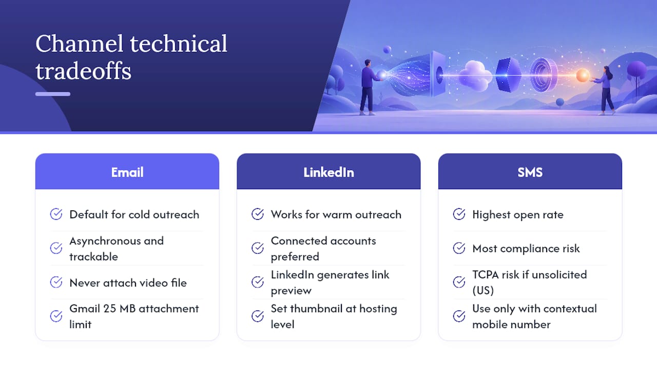 Which channel should you use, and how do you send it technically? — overview diagram