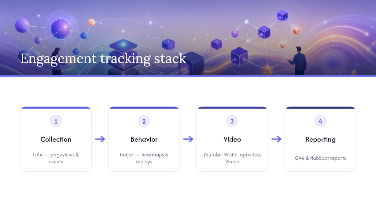 Which tools collect, analyze, and visualize engagement signals — overview diagram