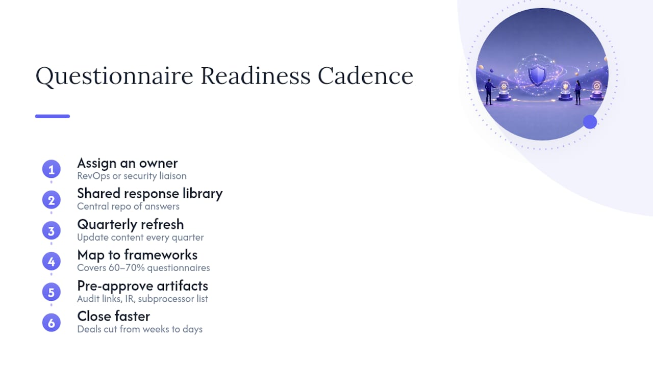 Diagram of questionnaire readiness process and benefits