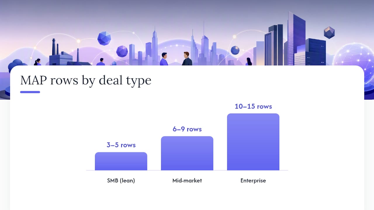 MAP row ranges by deal type