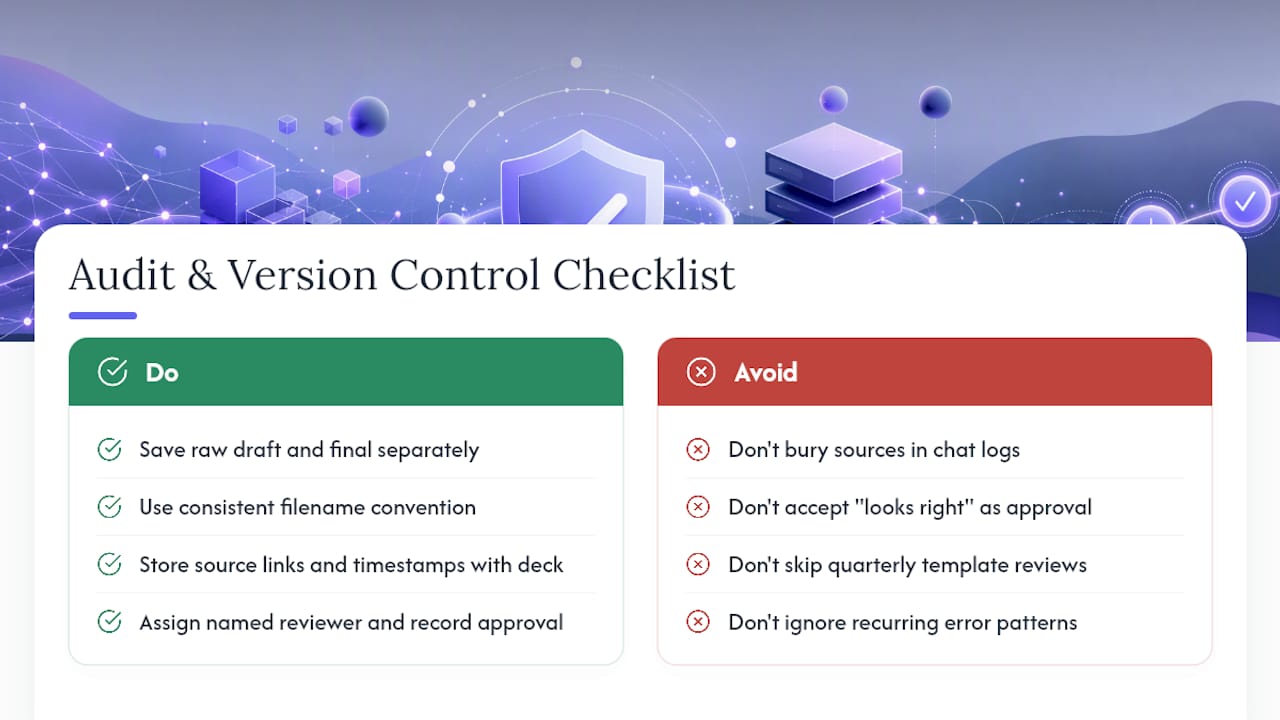 How Do You Audit and Version Control AI-Generated QBR Briefs? — overview diagram