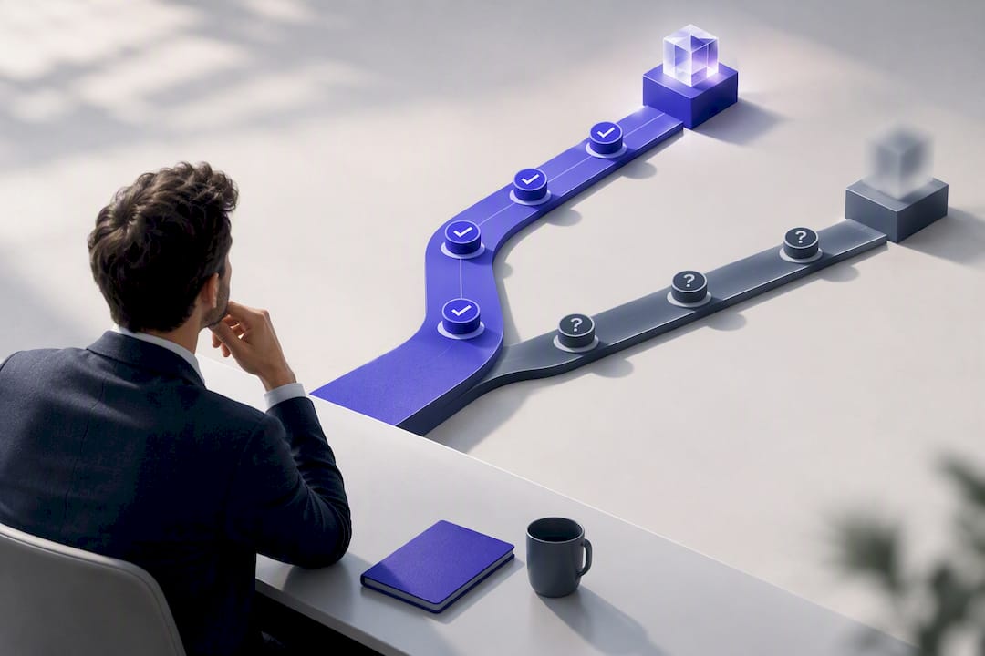 Illustration contrasting concrete and vague demo answers