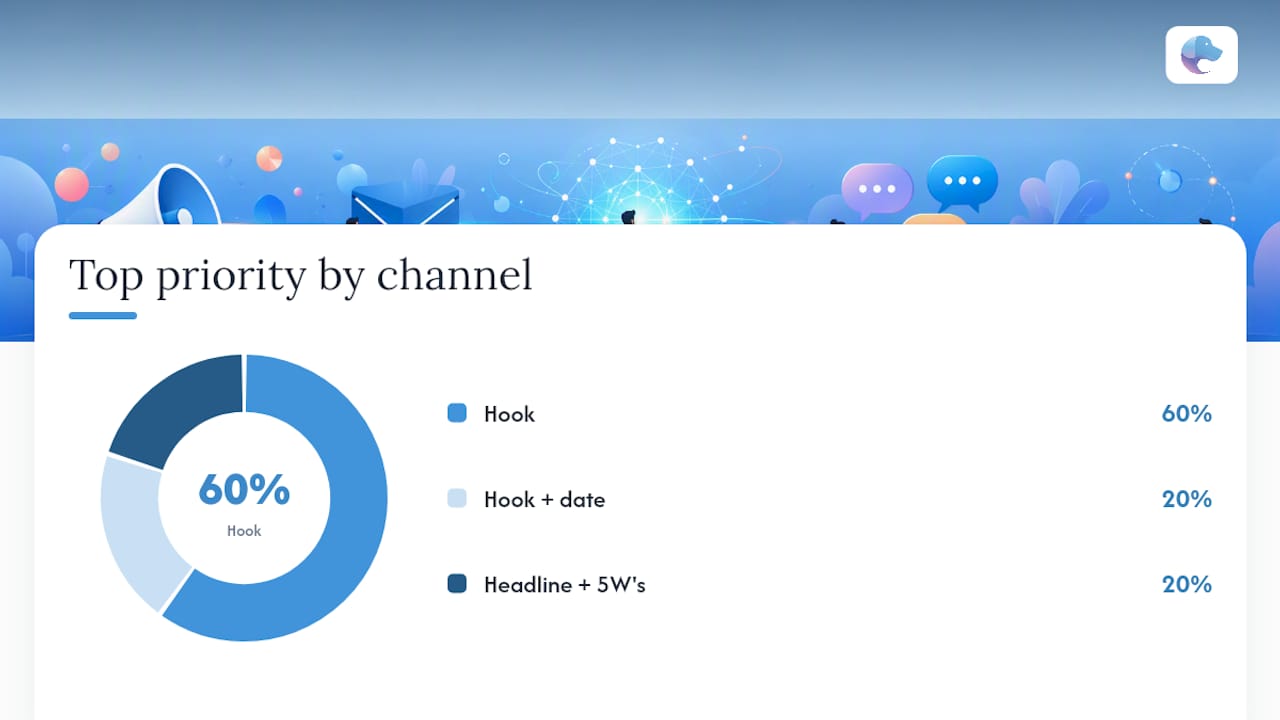 Diagram showing event description priorities by channel