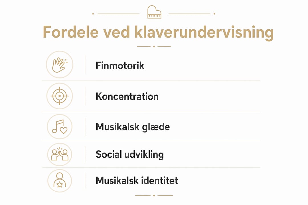Infografik: Derfor er klaverundervisning godt for dit barn