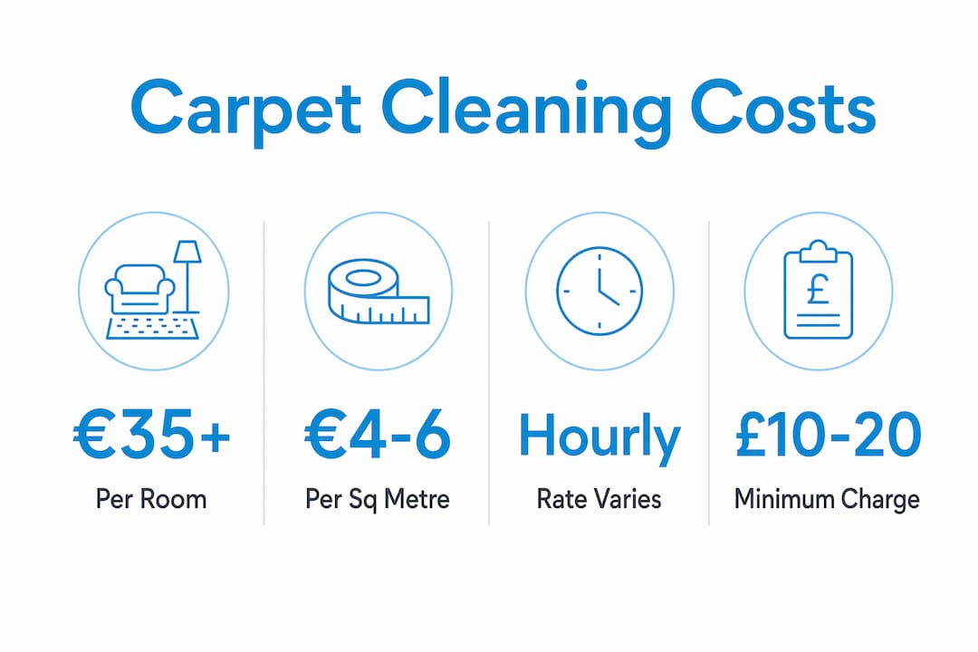 Infographic displaying carpet cleaning cost statistics