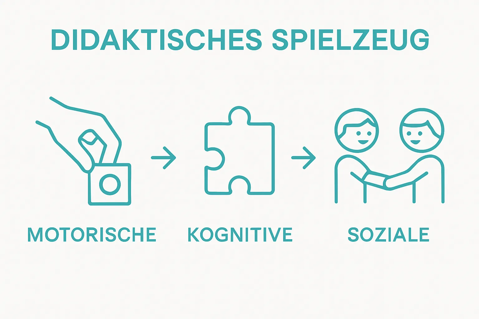 Vergleichsfeld Entwicklung didaktisches Spielzeug: Motorik, Kognition, Soziales