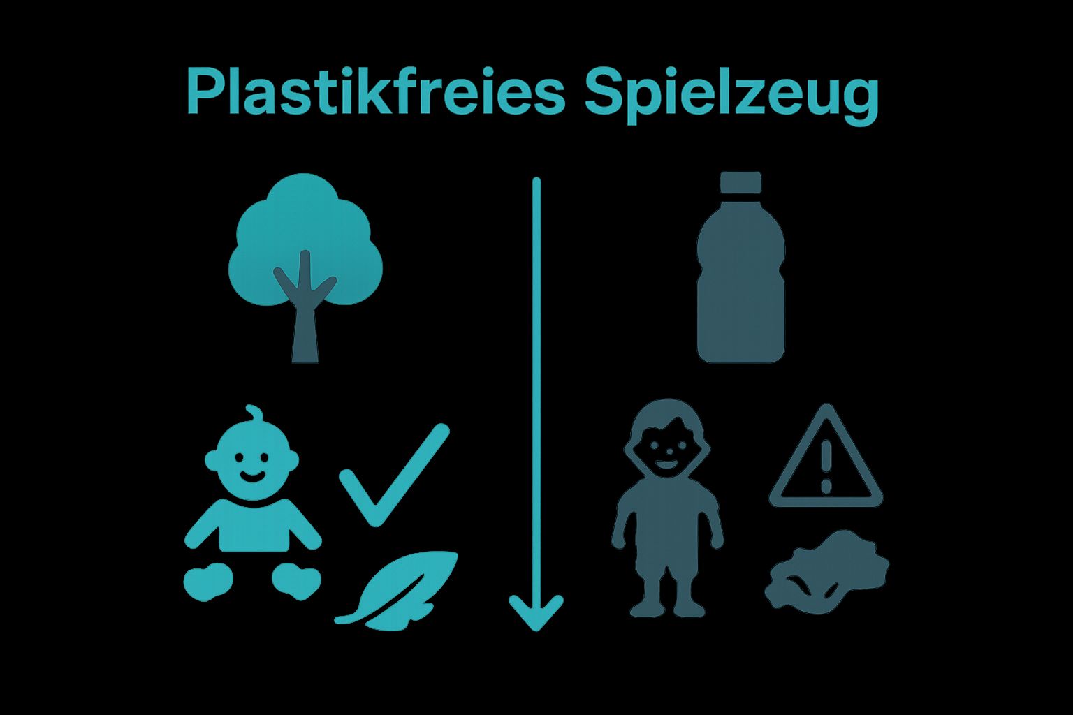 Vergleich plastikfreies zu Plastikspielzeug Grafik