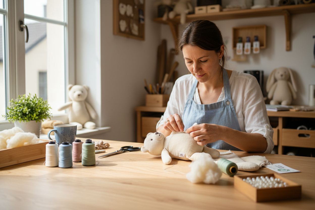 Bio Stoff Kuscheltier Herstellung