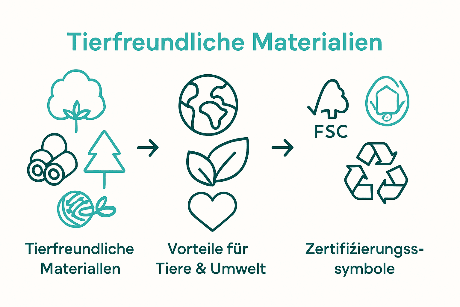 Infografik: Von nachhaltigen Spielzeugmaterialien zu Tierwohl-Zertifikaten.