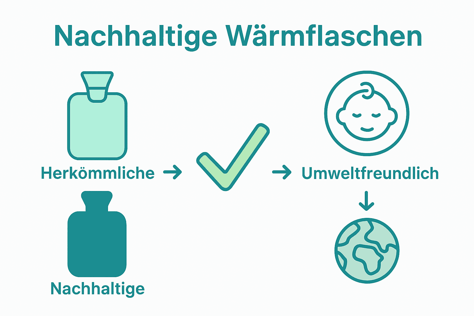Vergleich nachhaltiger und klassischer Babywärmflaschen als Infografik