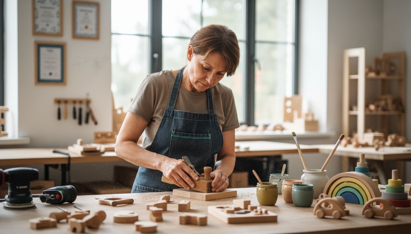 Bio-Holzspielzeug Werkstatt Fertigung