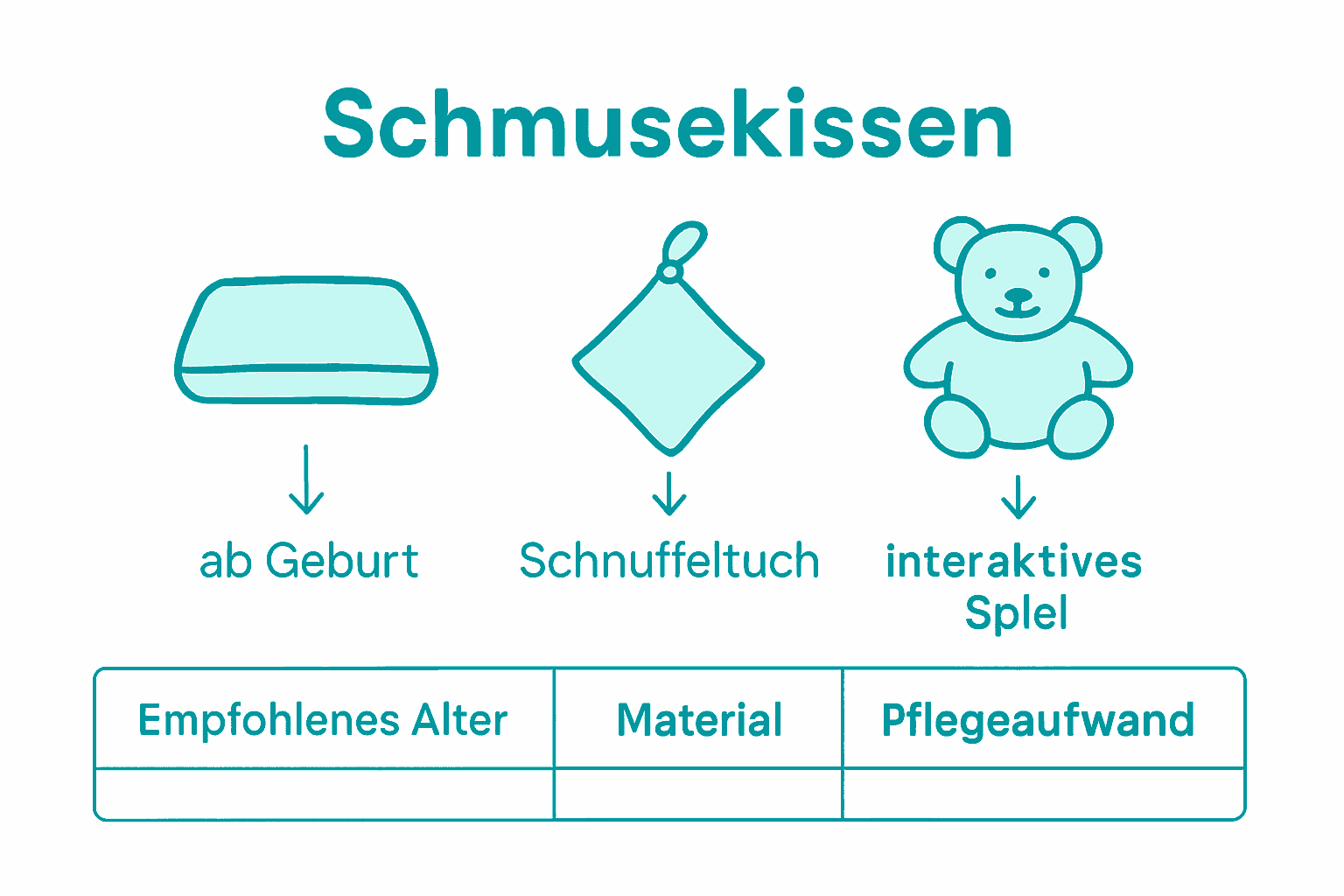 Vergleich verschiedener Schmusekissentypen für Kinder
