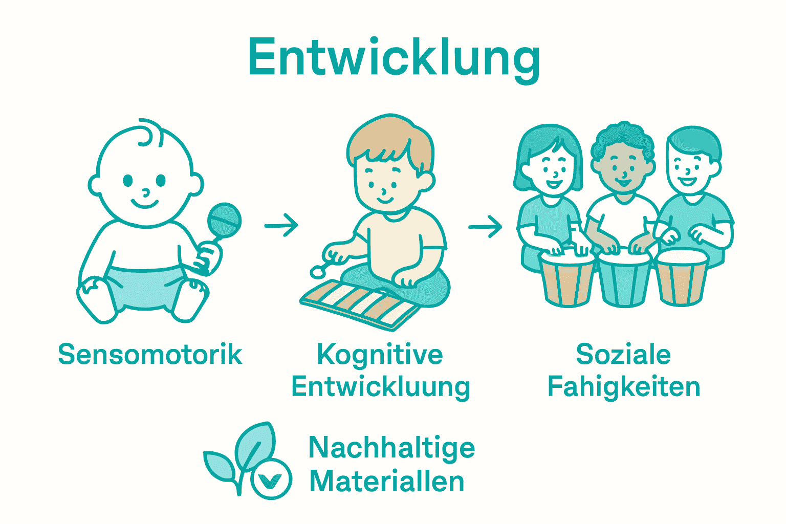 Infografik Vorteile von Musikspielzeug für Kinder