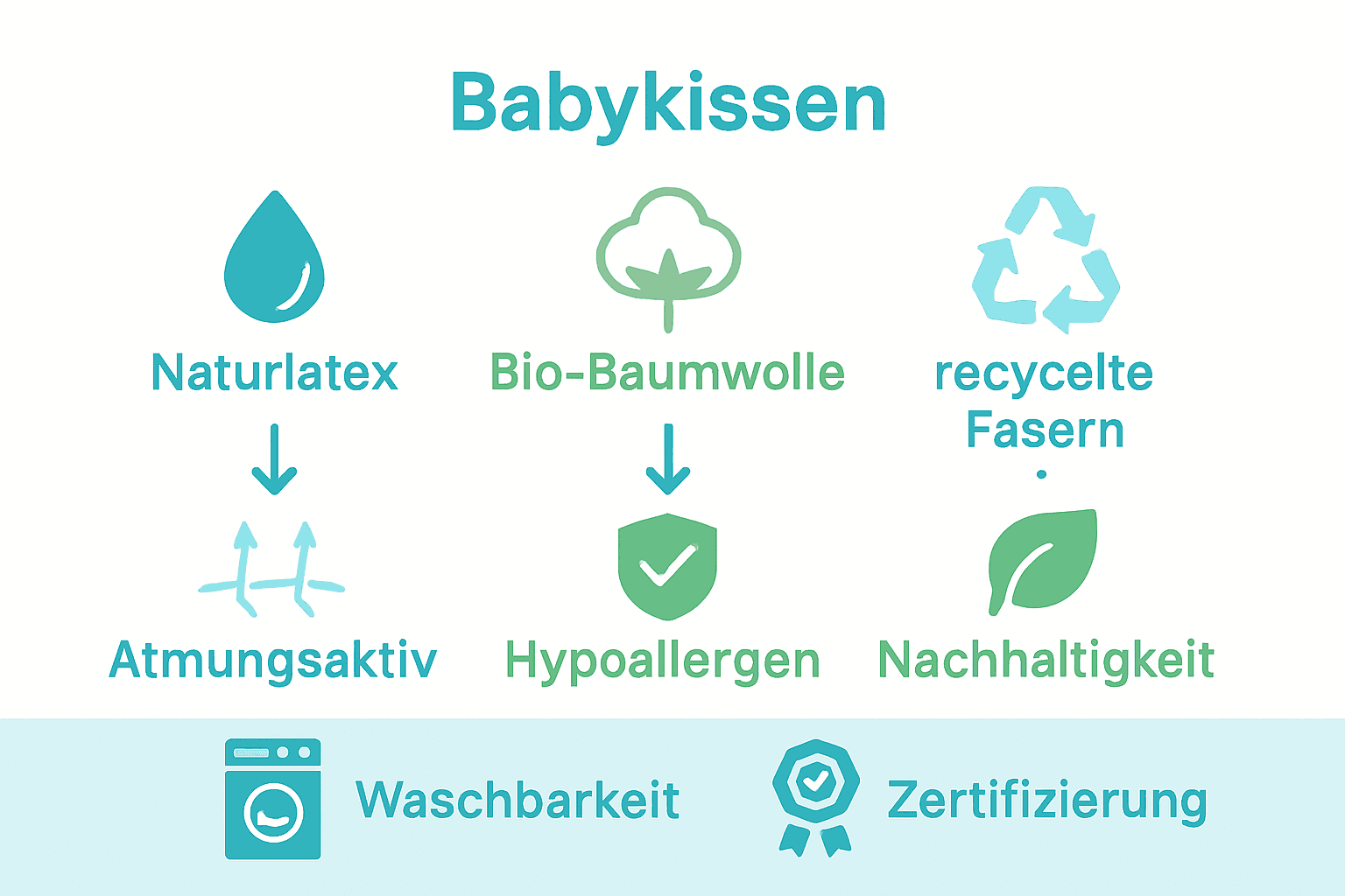 Infografik Materialvergleich nachhaltige Babykissen