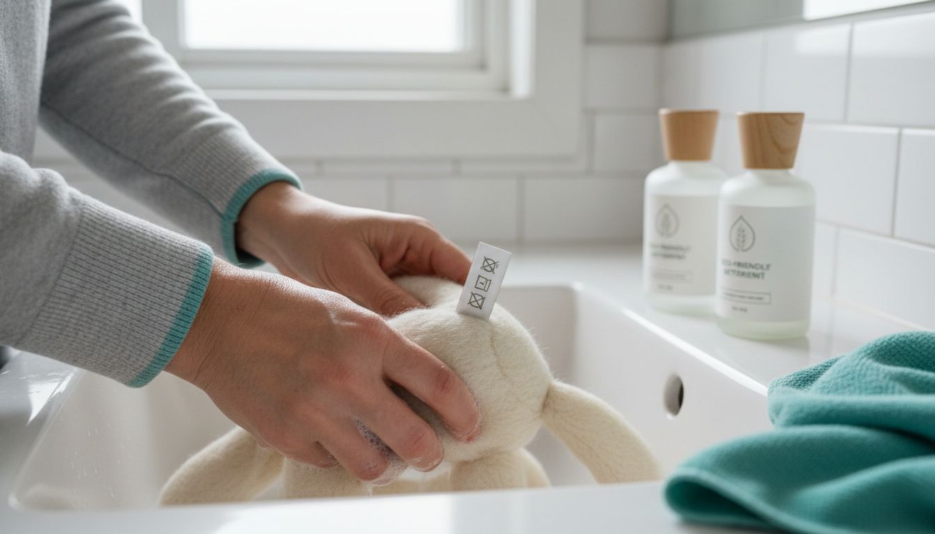 Bio-Stofftier Handwäsche Anleitung