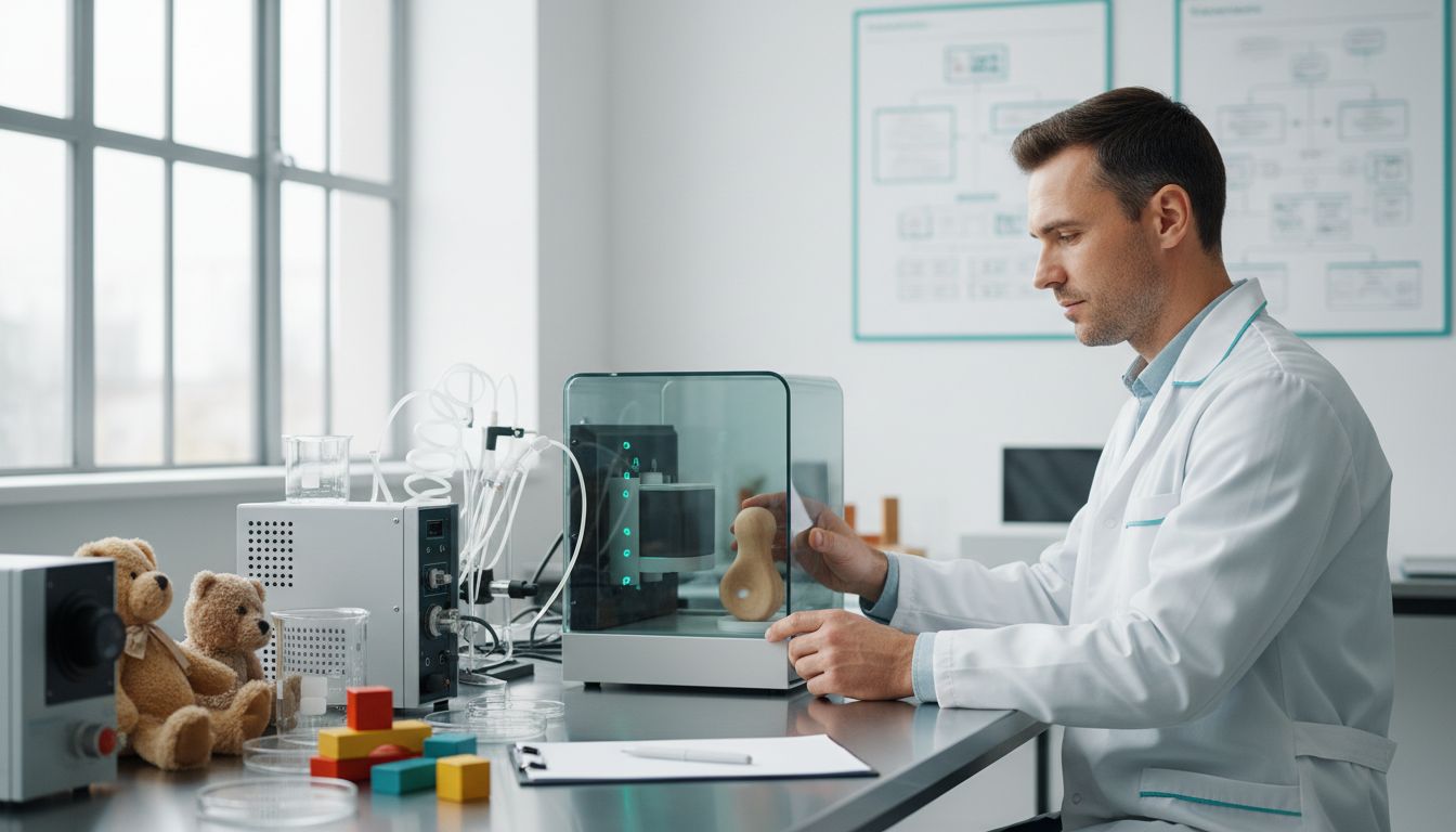 Laborkontrolle Bio-Spielzeug Test