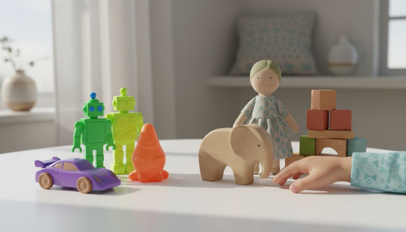 Vergleich nachhaltiger und konventioneller Spielzeuge