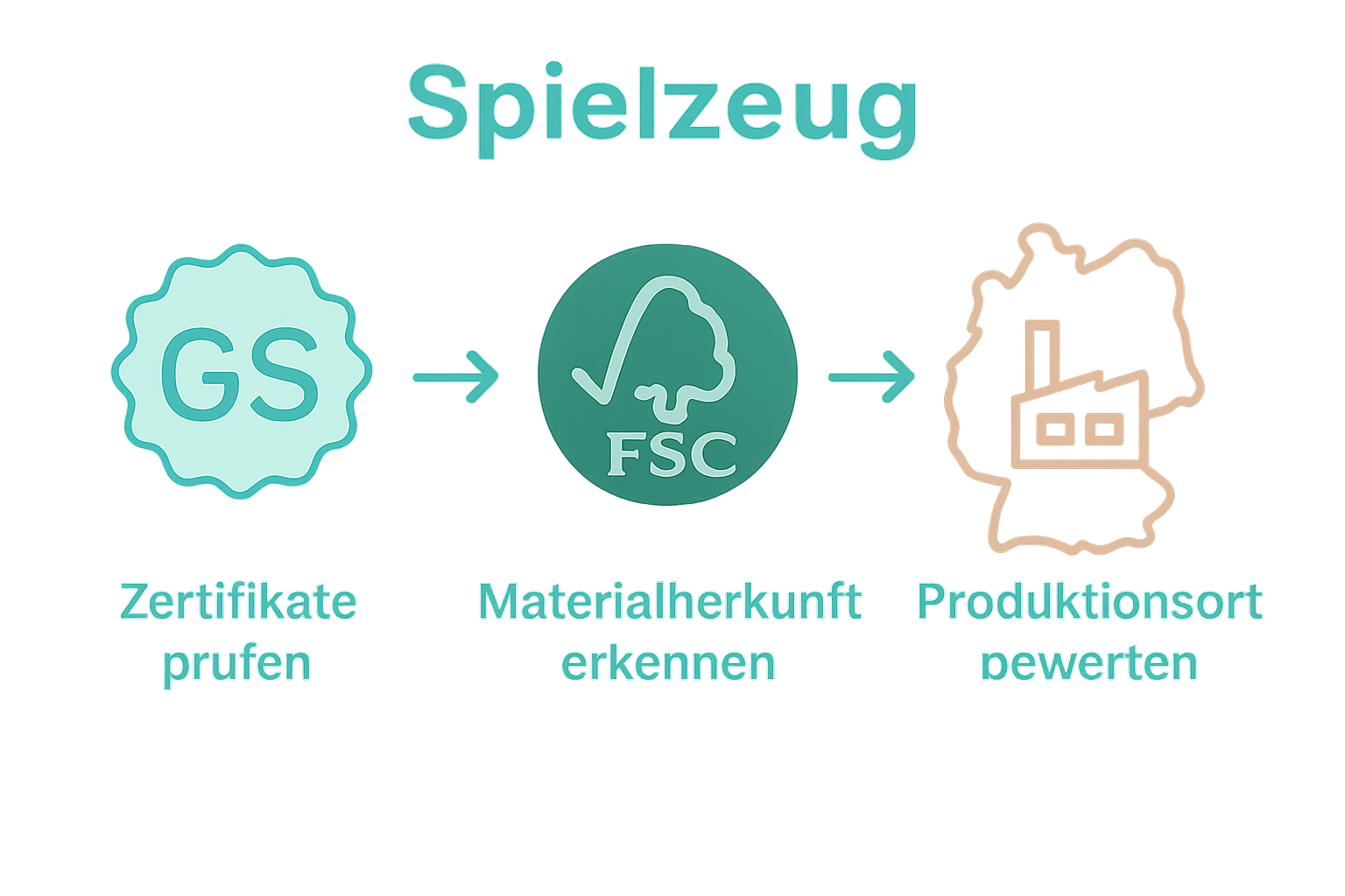 Infografik zu Sicherheitszertifikaten und Herkunft bei Spielzeug