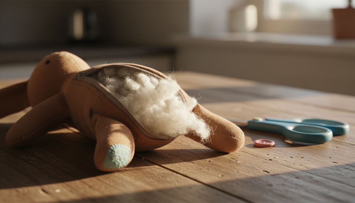 Mit hochwertiger Schafwolle gefülltes Kuscheltier