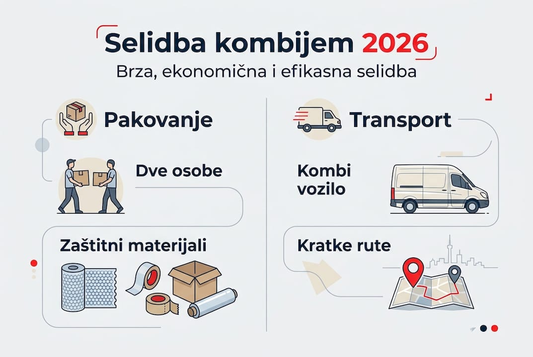 Infografika: najvažniji koraci za preseljenje kombijem bez stresa