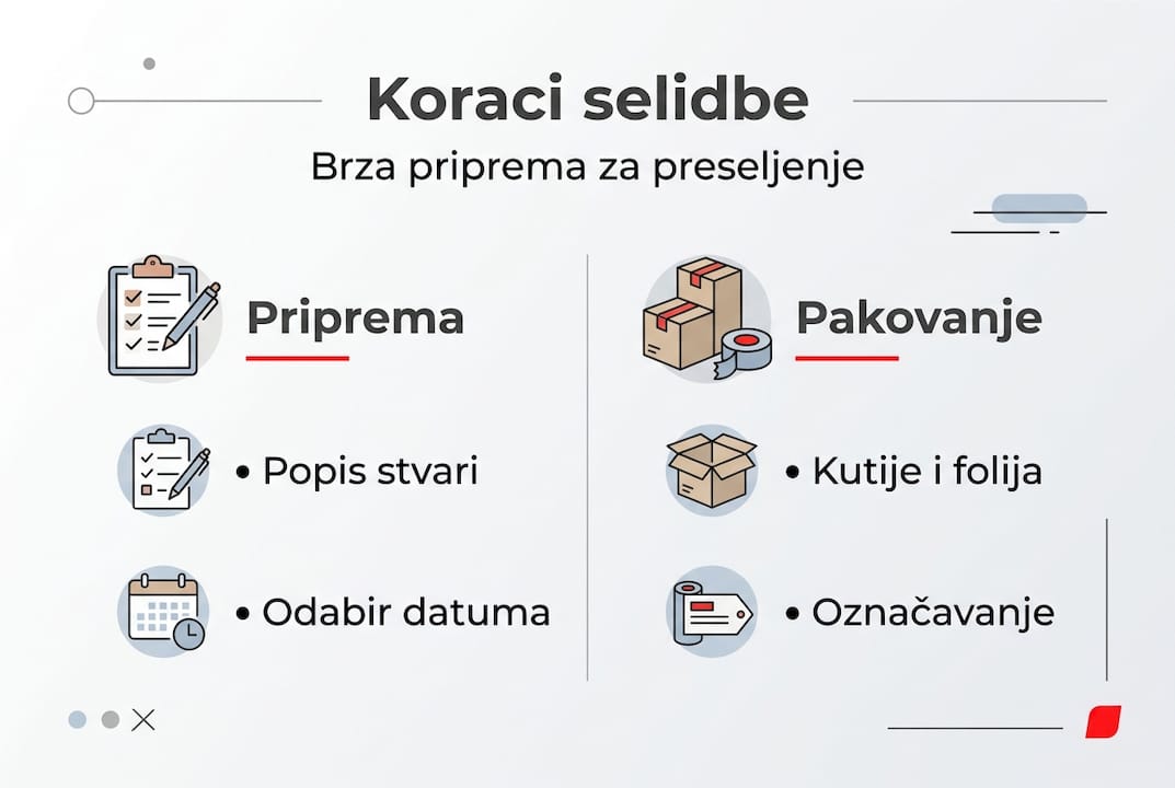 Infografik: najvažniji koraci prilikom preseljenja