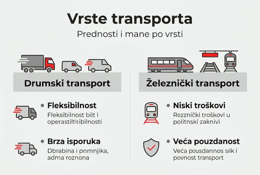 Pregled različitih vrsta prevoza: osobine i uporedna analiza