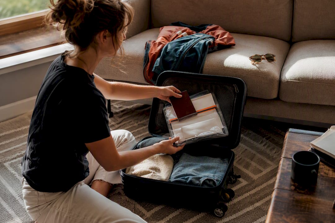 Packing essential travel documents in carry-on