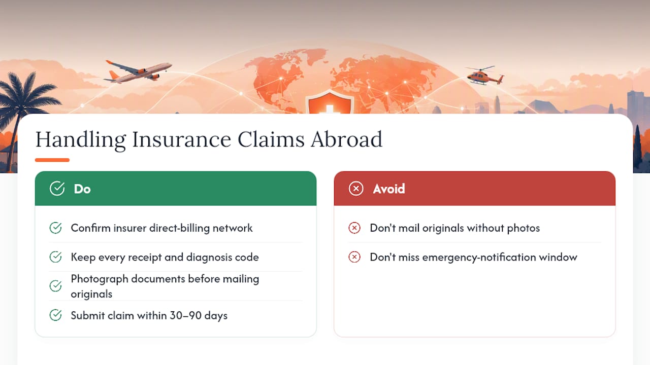 How to Handle Insurance Claims While on a Digital Nomad Visa — overview diagram