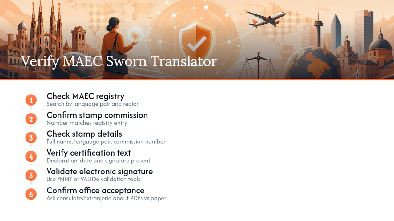 How to Verify a MAEC-Registered Sworn Translator — overview diagram