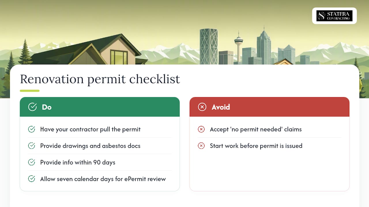 What permits does your Calgary renovation require? — overview diagram