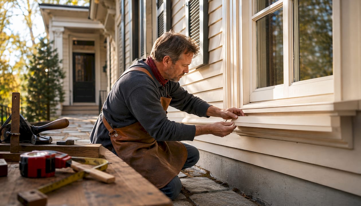 Craftsman dry fitting historic wooden window trim