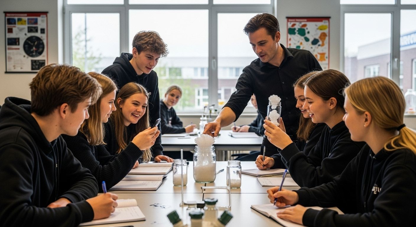 zoutkristallen experiment school